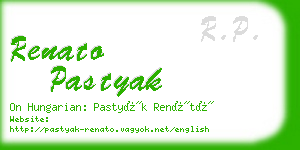 renato pastyak business card